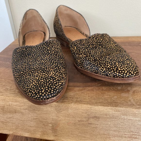 Madewell The Marisa d'Orsay Flat in Spotted Calf Hair Size 8 - Picture 3 of 11